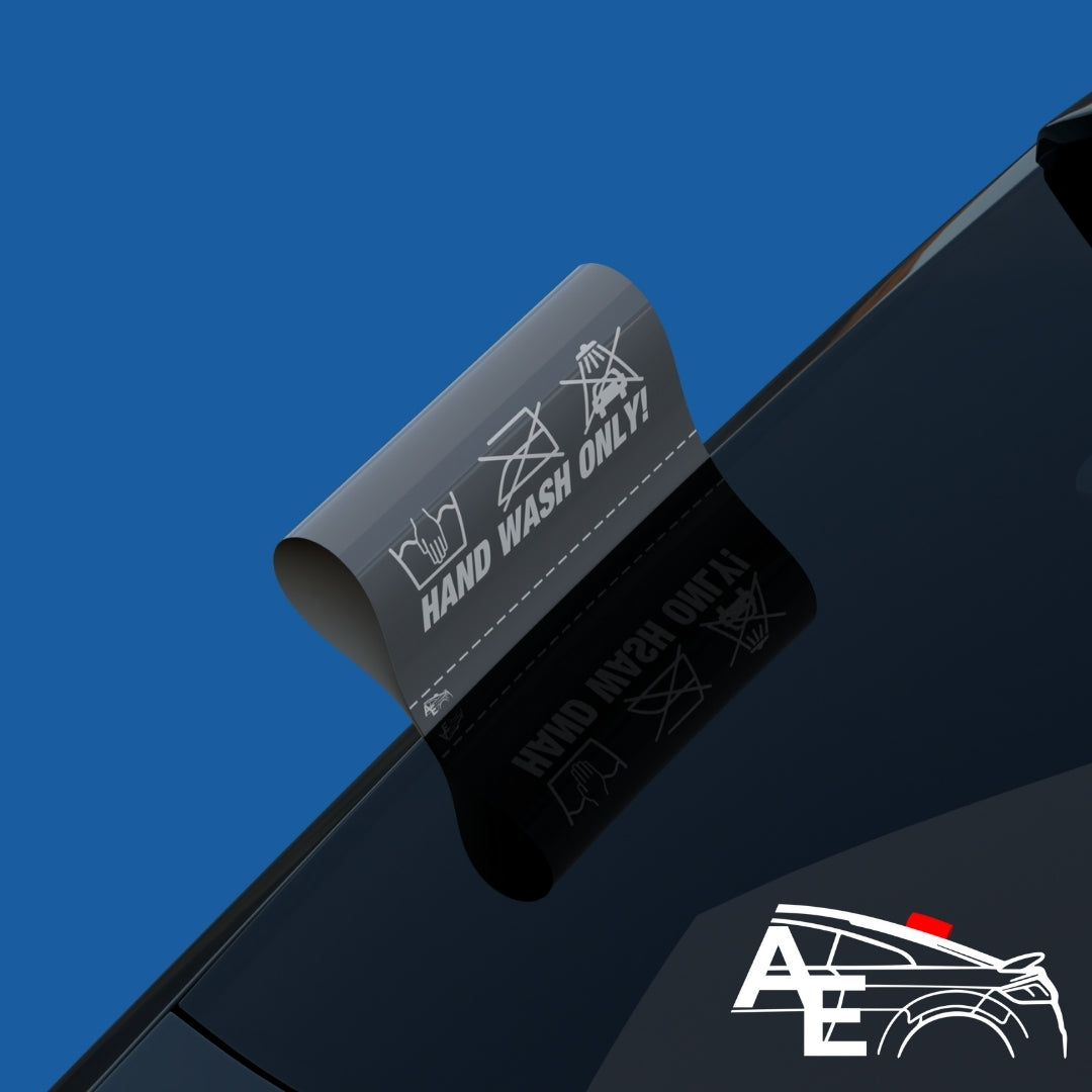 Auto Etiketa Hand wash only