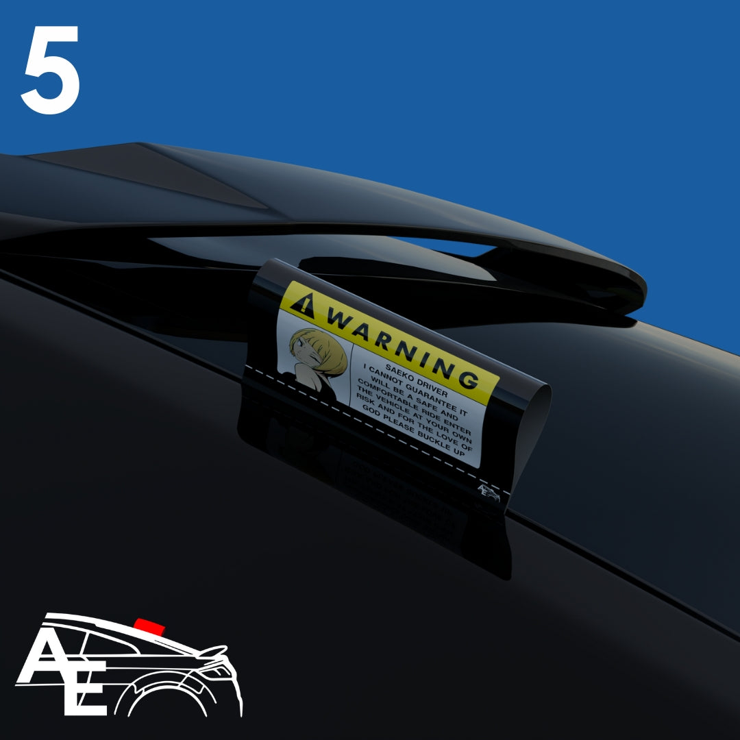 Auto Etiketa Warning