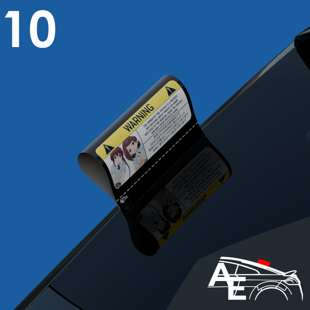 Auto Etiketa Warning