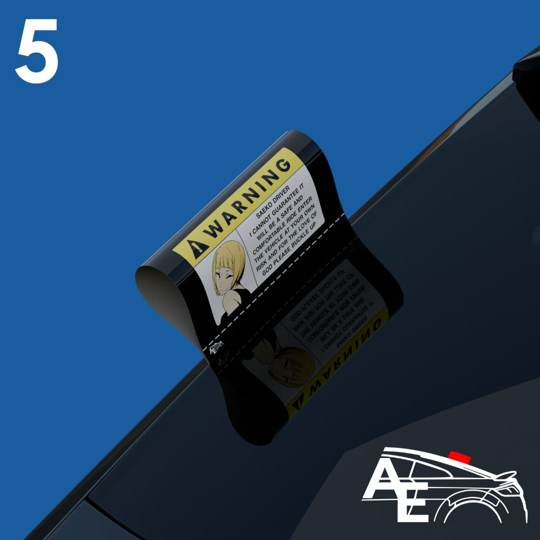 Auto Etiketa Warning