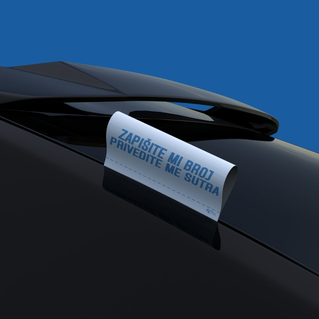 Auto Etiketa Zapišite mi broj, privedite me sutra