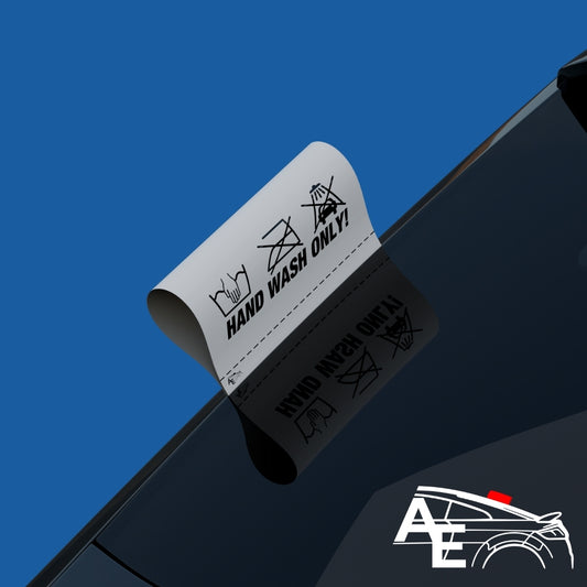 Auto Etiketa Hand wash only