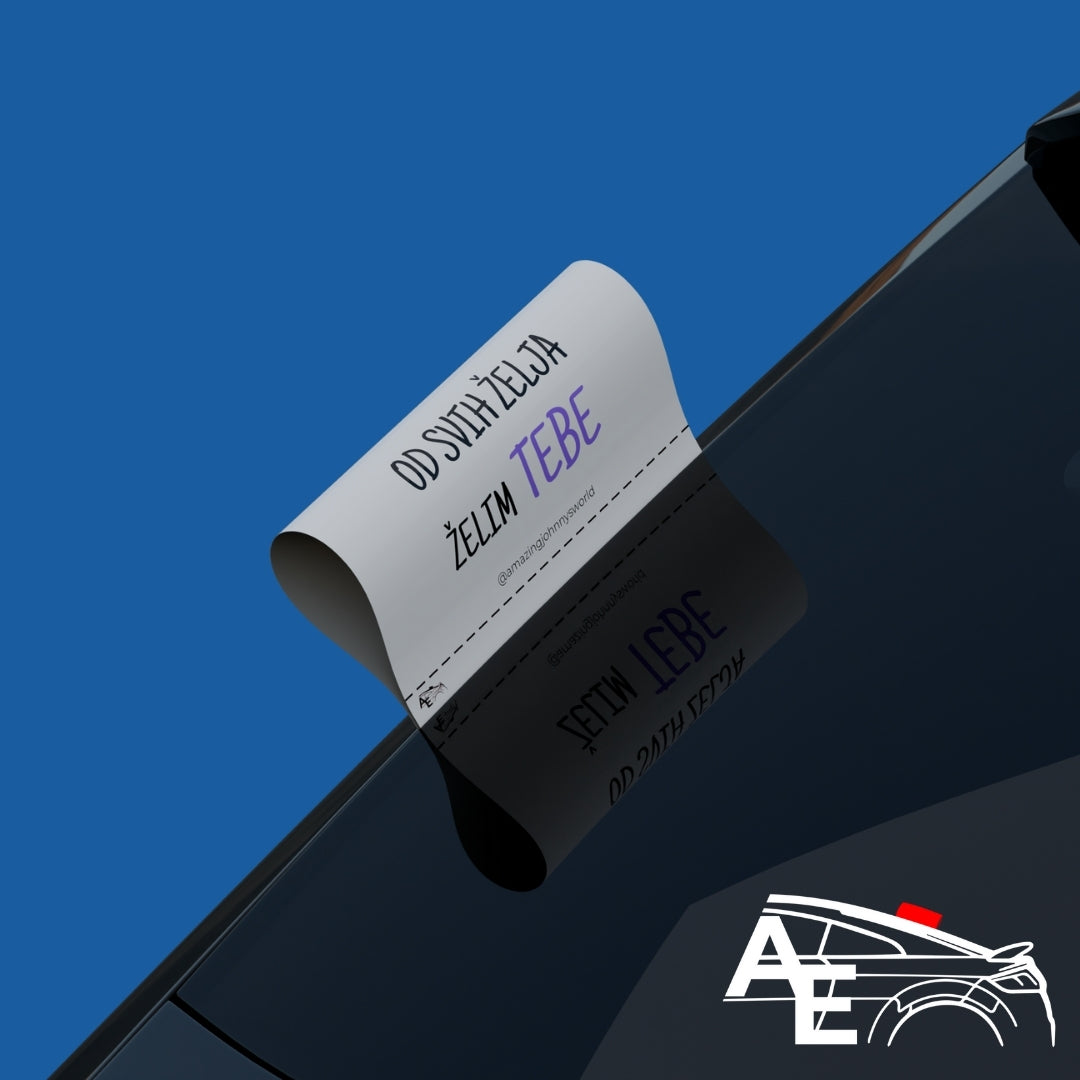 Auto Etiketa Od svih želja želim tebe