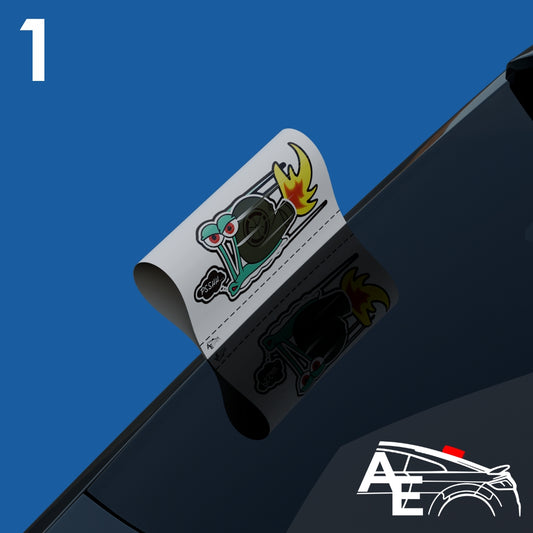 Auto Etiketa Turbo Snail