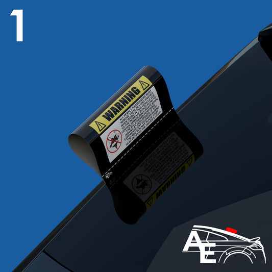 Auto Etiketa Warning