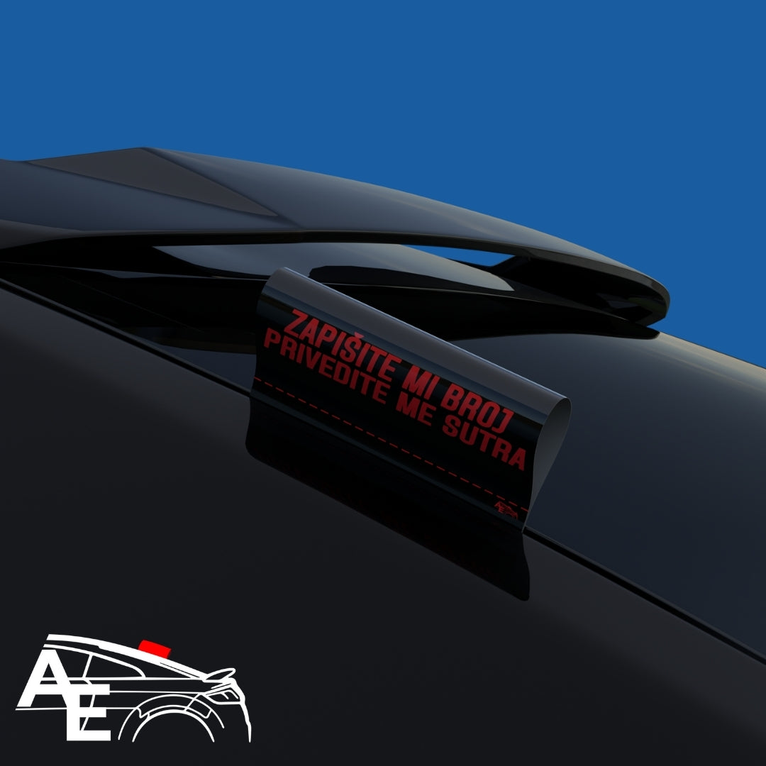 Auto Etiketa Zapišite mi broj, privedite me sutra