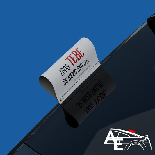 Auto Etiketa Zbog tebe se neko smeje